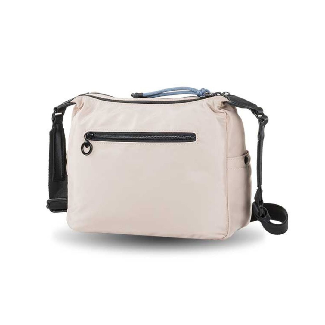 Bolso bandolera de tela Ventis beige trasera Bolso bandolera de tela Ventis beige trasera