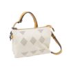 Bolso bandolera triple compartimento Matties beige frontal Bolso bandolera triple compartimento Matties beige frontal