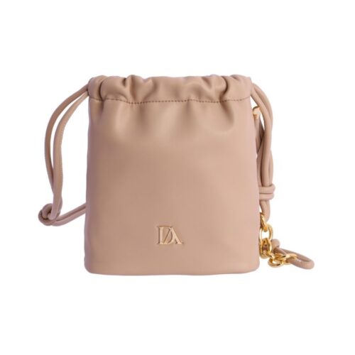 Bolso bombonera beige Don Algodon frontal