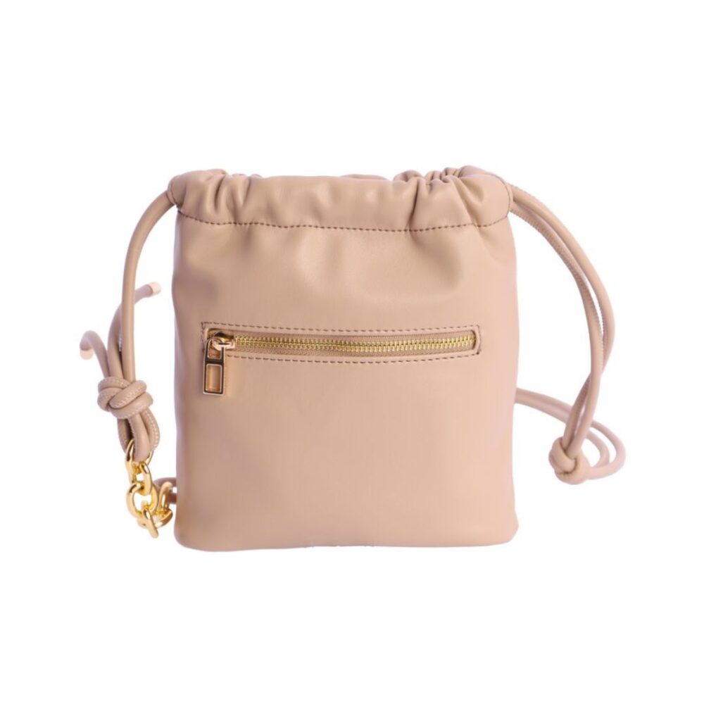 Bolso bombonera beige Don Algodon trasera