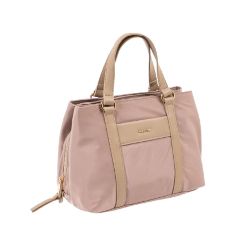Bolso de mano Matties compartimento triple camel frontal