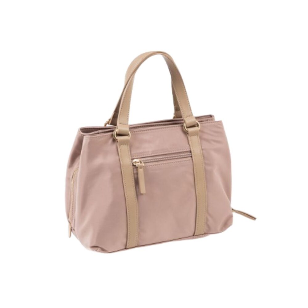 Bolso de mano Matties compartimento triple camel trasera