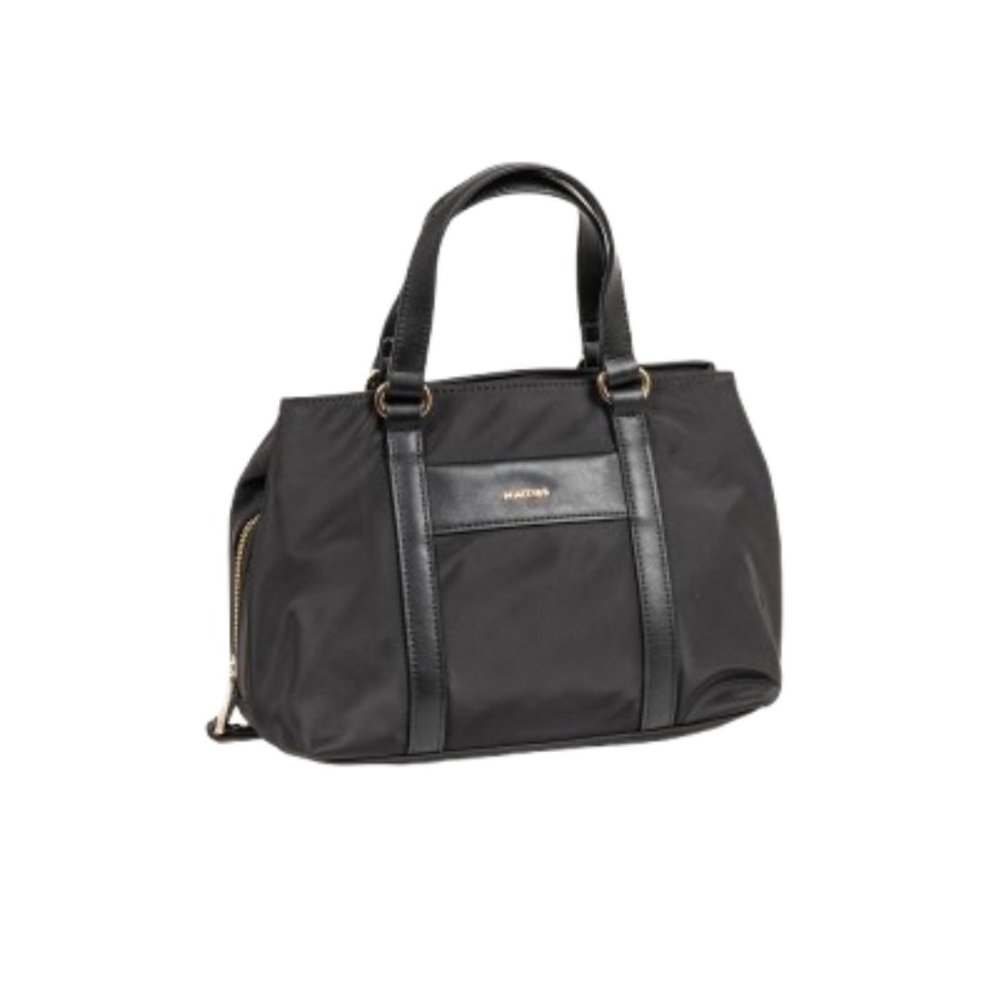 Bolso de mano Matties compartimento triple negro frontal Bolso de mano Matties compartimento triple negro frontal