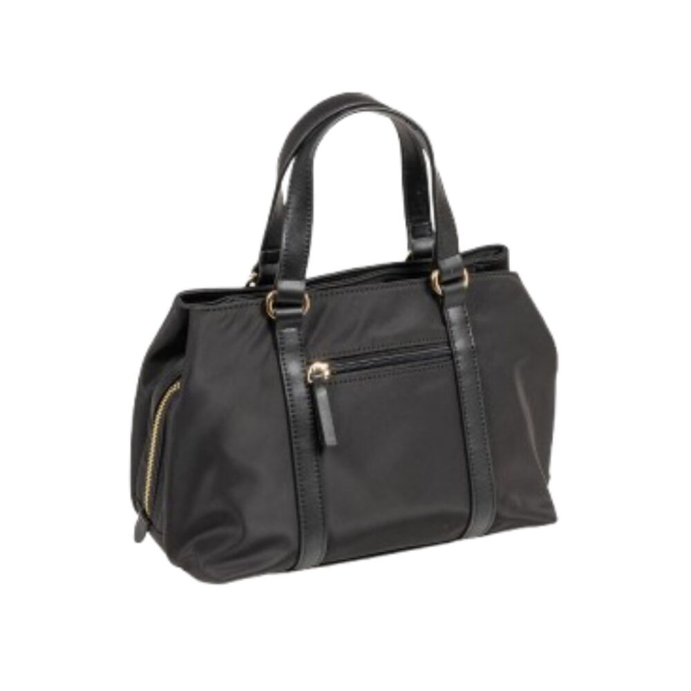 Bolso de mano Matties compartimento triple negro trasera