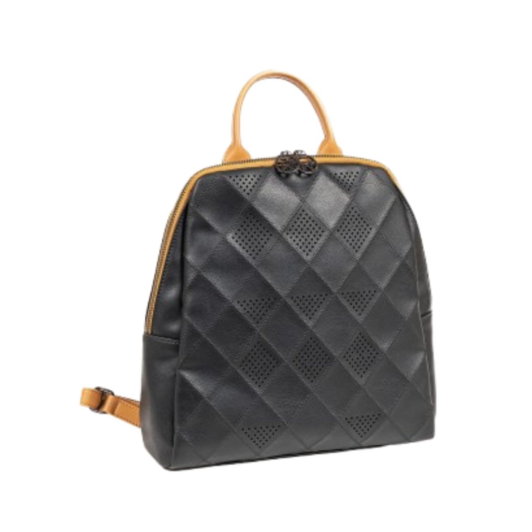 Mochila para mujer Matties negra frontal Mochila para mujer Matties negra frontal