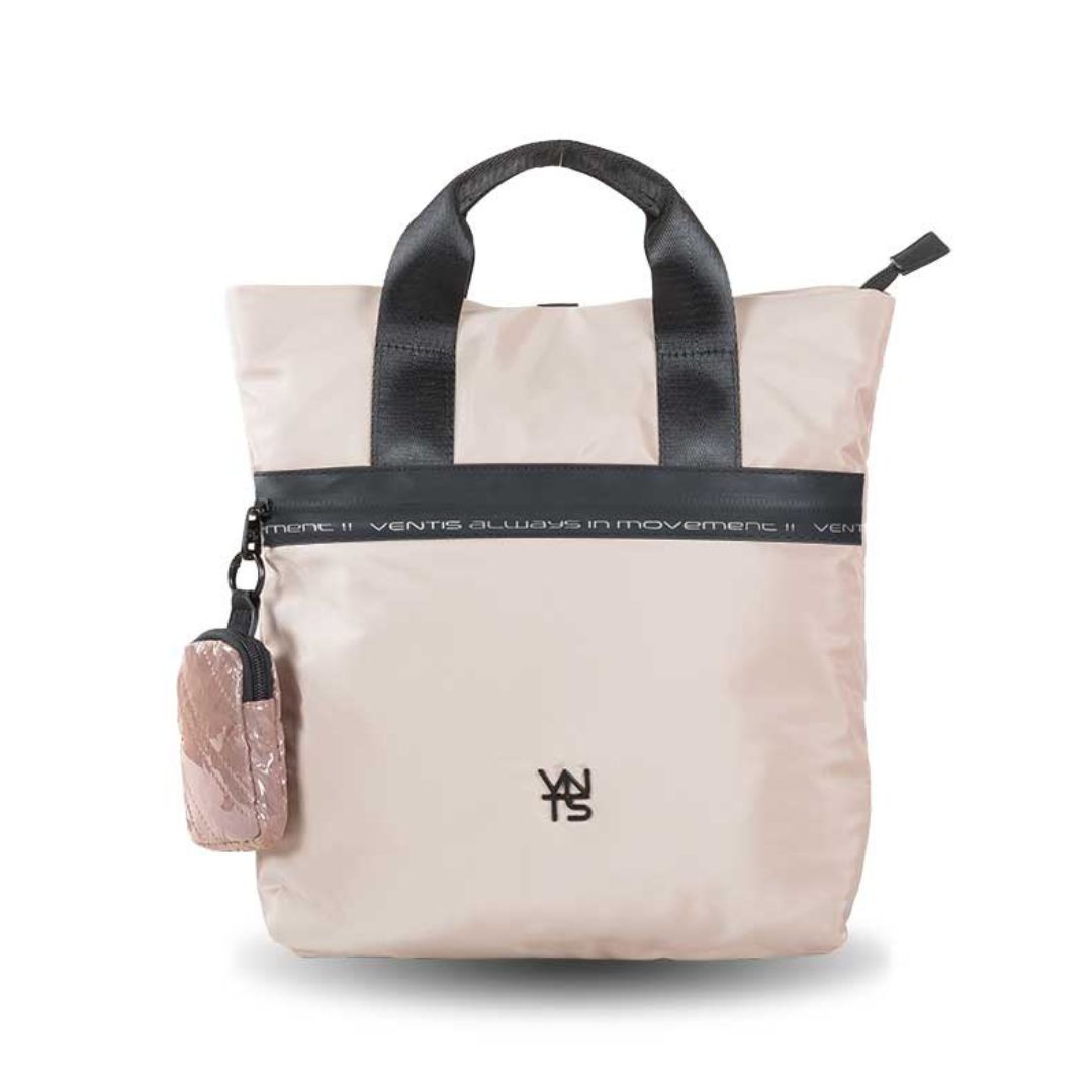 Mochila plana Ventis beige frontal