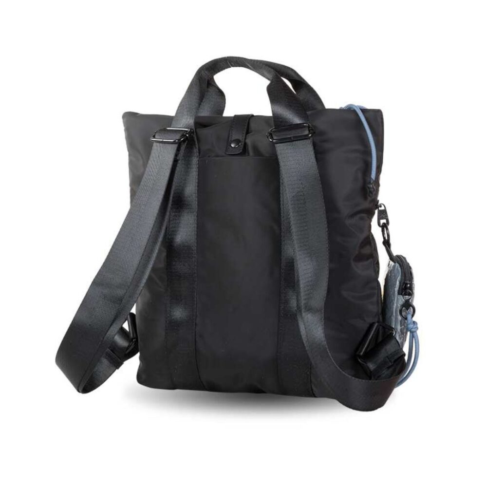 Mochila plana Ventis negra trasera