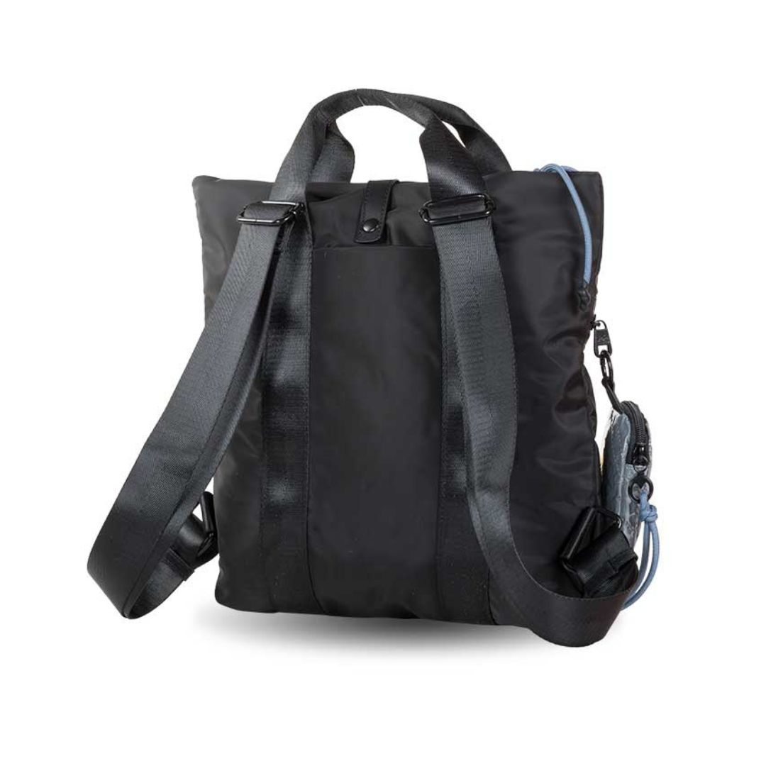 Mochila plana Ventis negra trasera Mochila plana Ventis negra trasera
