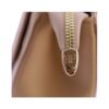 Bolso bandolera camel detalle de cremallera