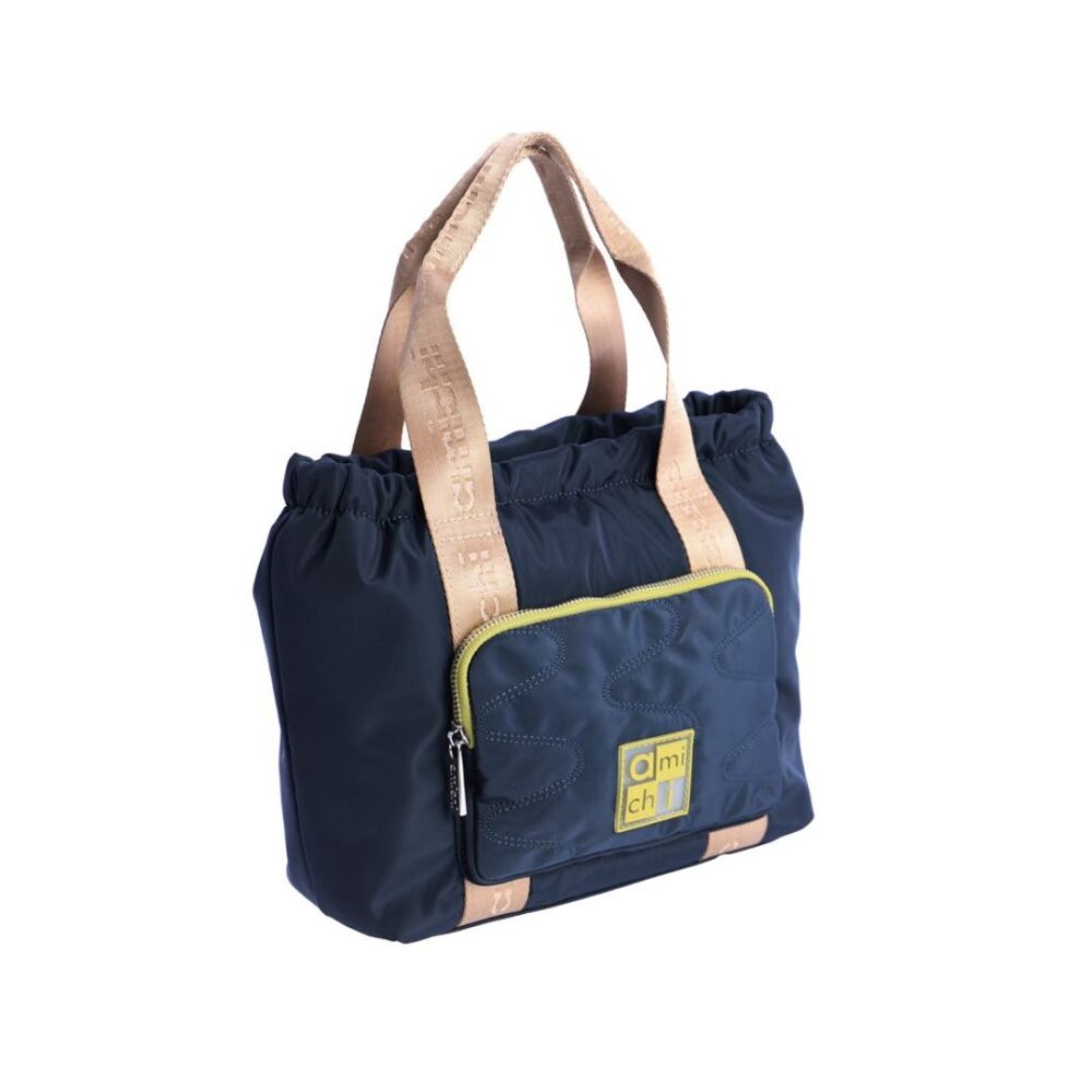 Bolso de mano Amichi azul lateral