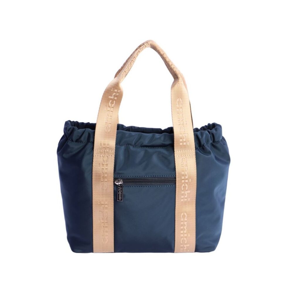 Bolso de mano Amichi azul trasera
