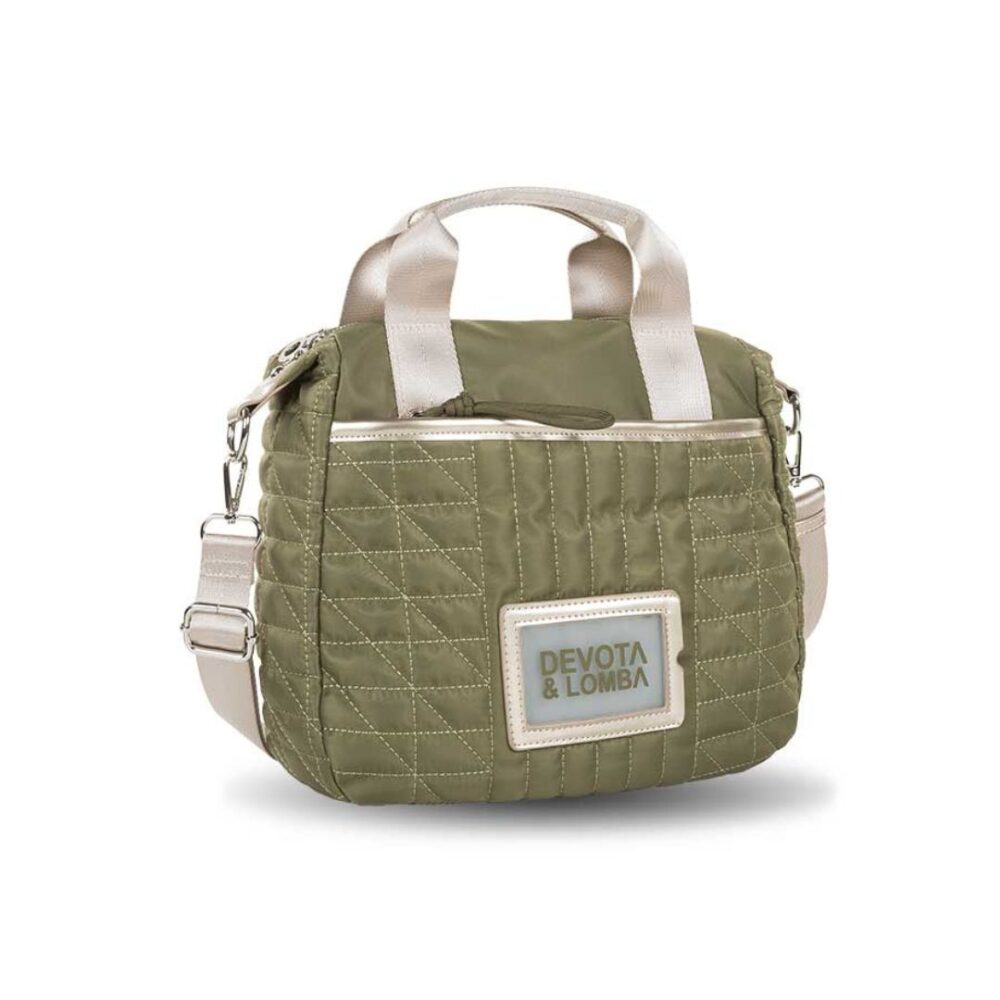 Bolso de mano Devota y Lomba kaki lateral