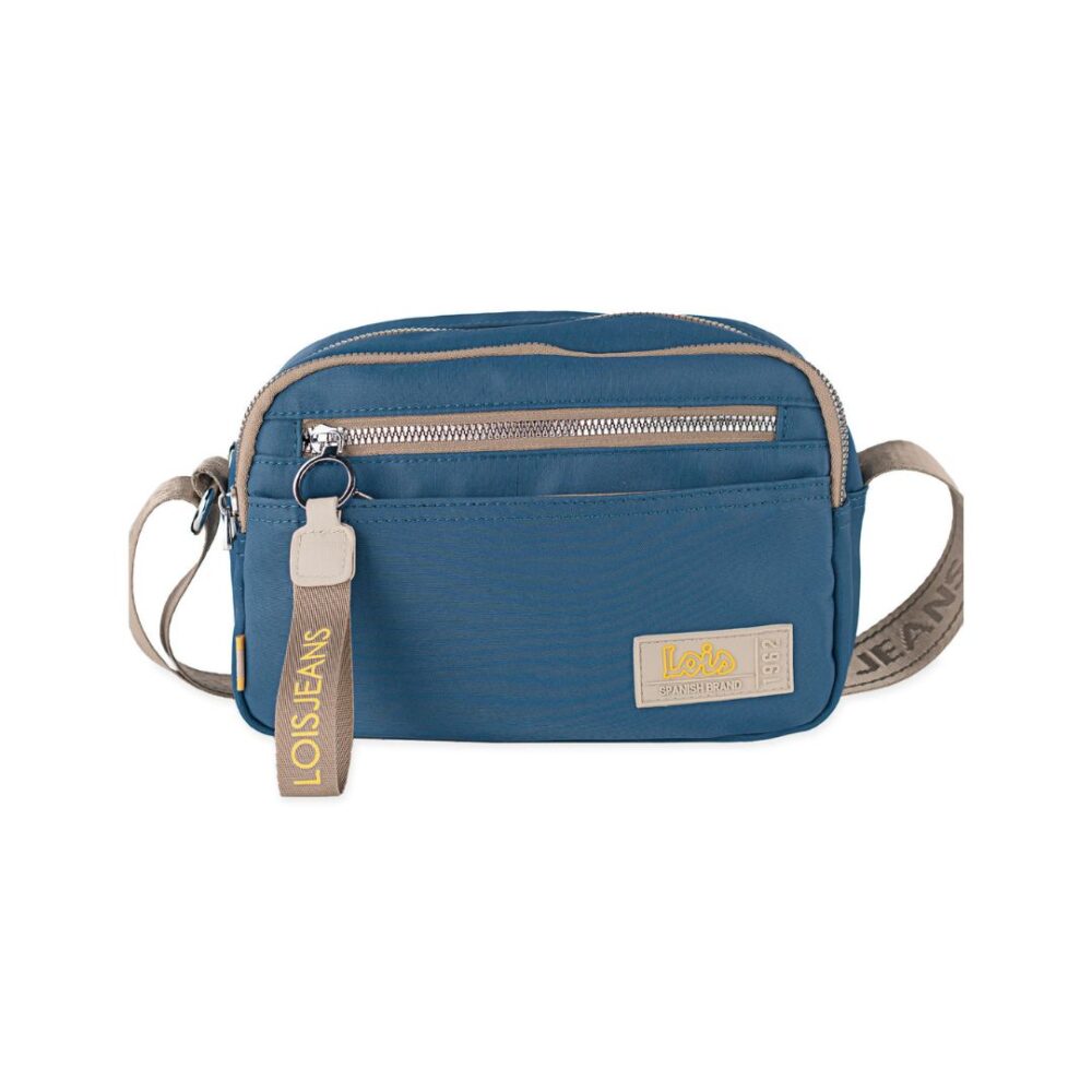 Bolso de tela Lois azul frontal