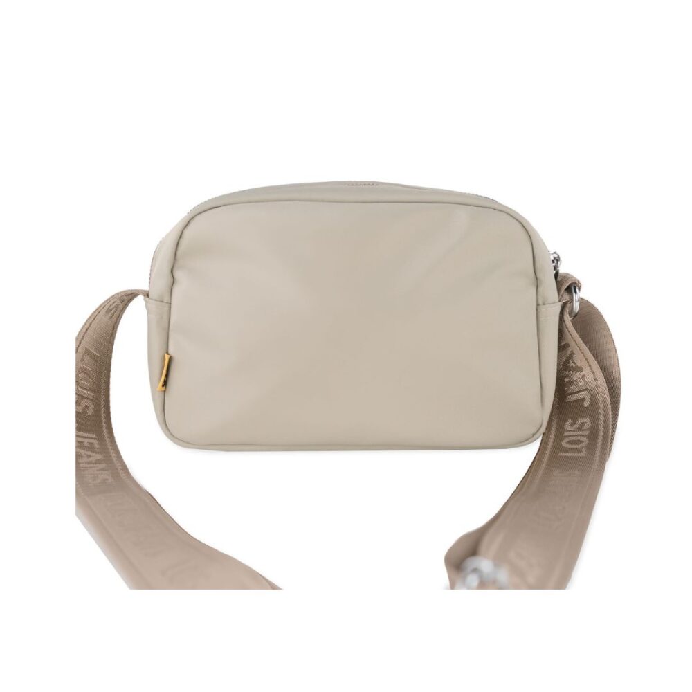 Bolso de tela Lois beige trasera