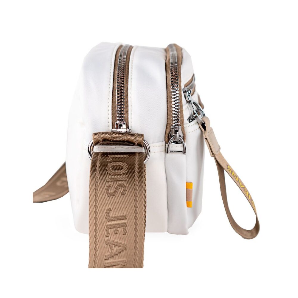 Bolso de tela Lois blanco lateral