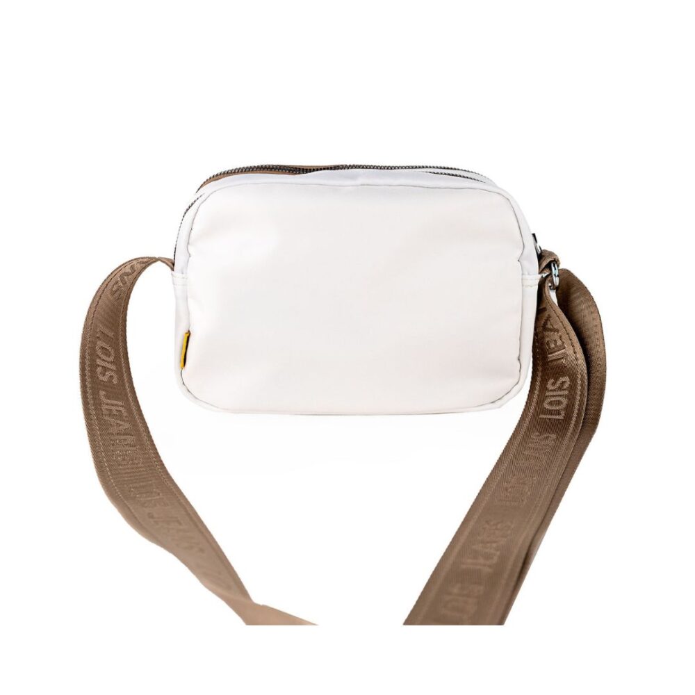 Bolso de tela Lois blanco trasera