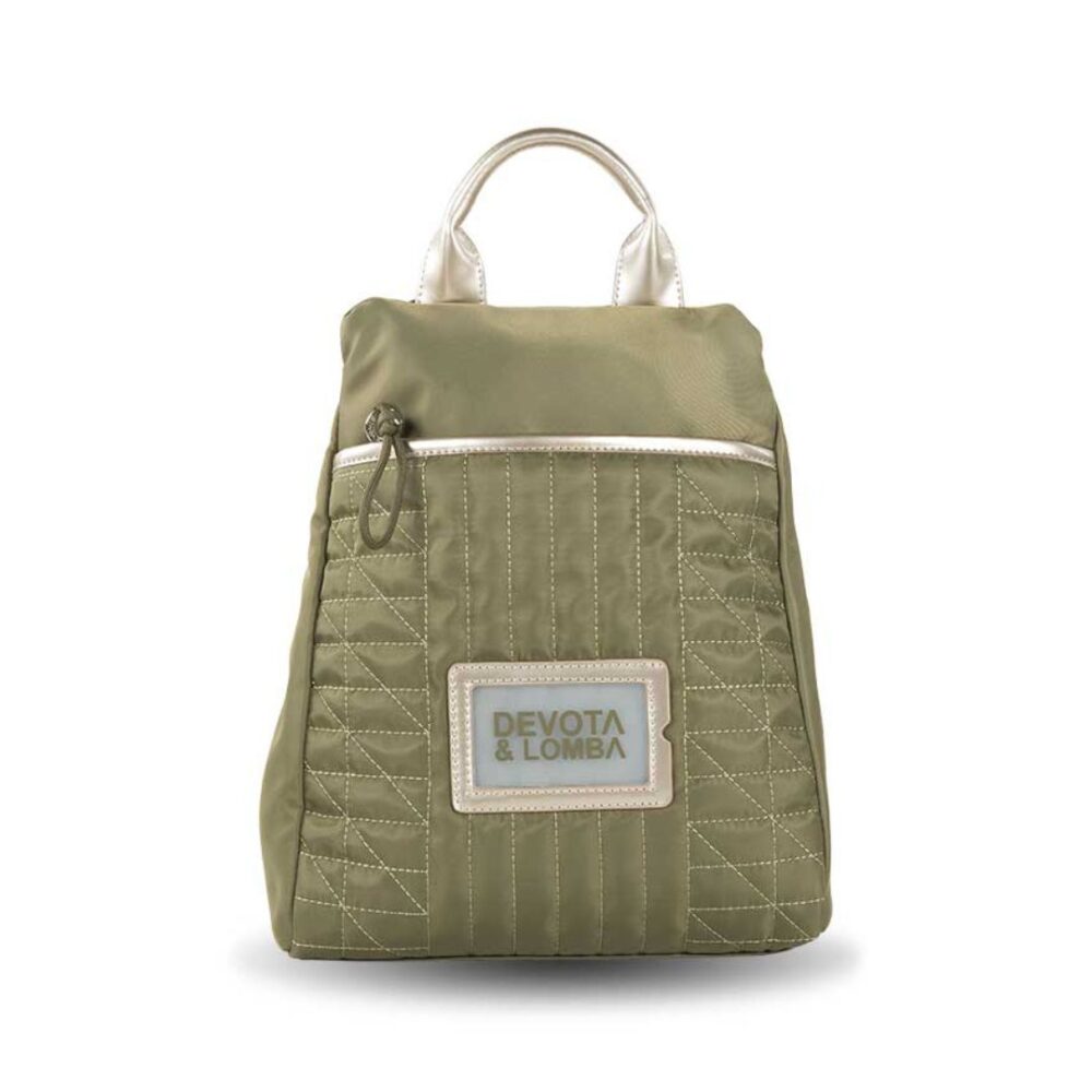 Mochila Devota y Lomba antirrobo kaki frontal