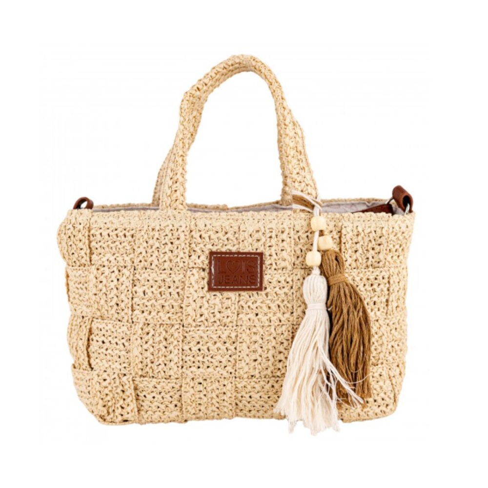 Bolso de mano Lois natural frontal