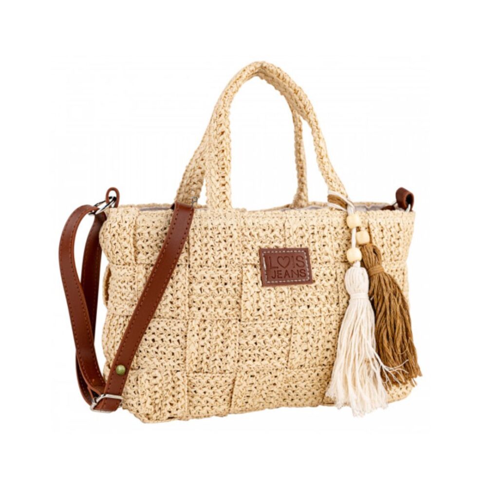 Bolso de mano Lois natural lateral
