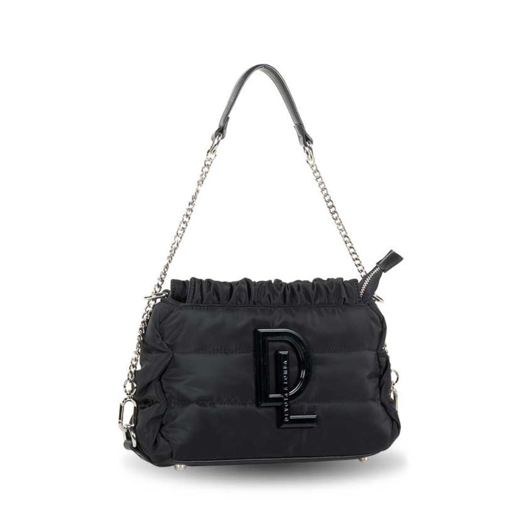Bolso de nylon Devota y Lomba negro lateral