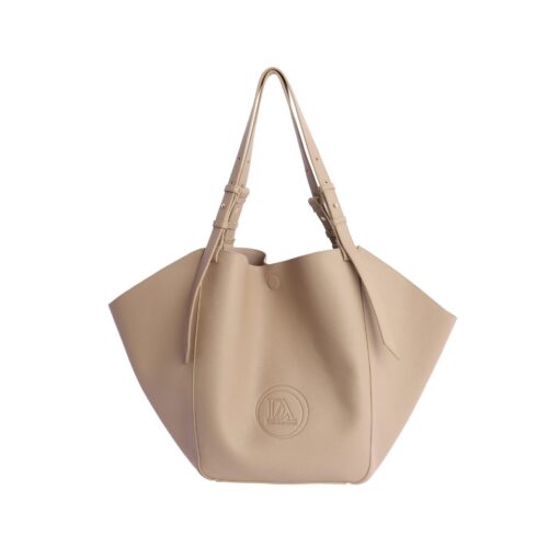 Bolso shopper beige grande frontal