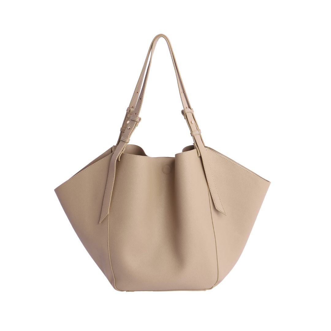 Bolso shopper beige grande trasera Bolso shopper beige grande trasera
