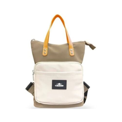 Mochila plana taupe frontal