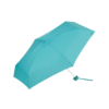 Paraguas plegable mini plano Bisetti turquesa abierto