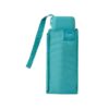 Paraguas plegable mini plano Bisetti turquesa cerrado