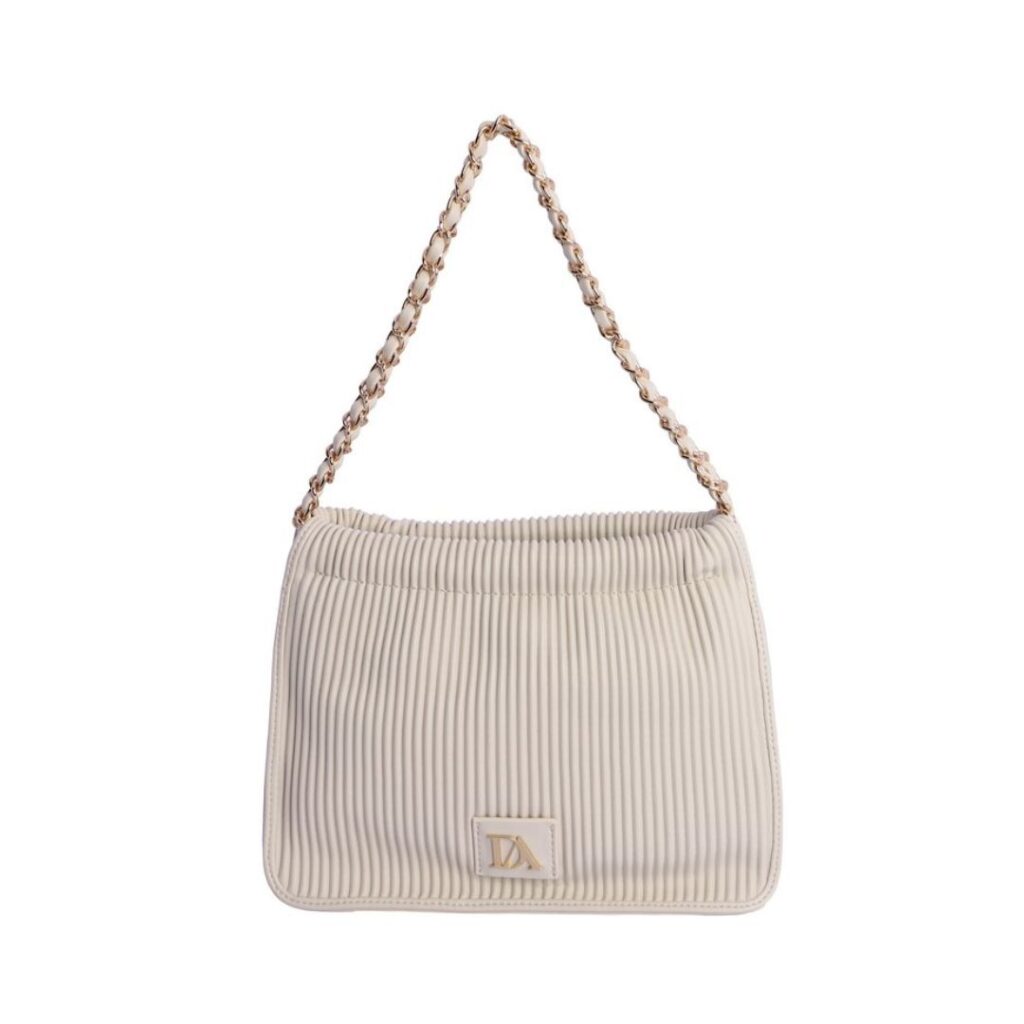 Bolso de mano Don Algodon marfil frontal