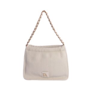 Bolso de mano Don Algodon marfil frontal