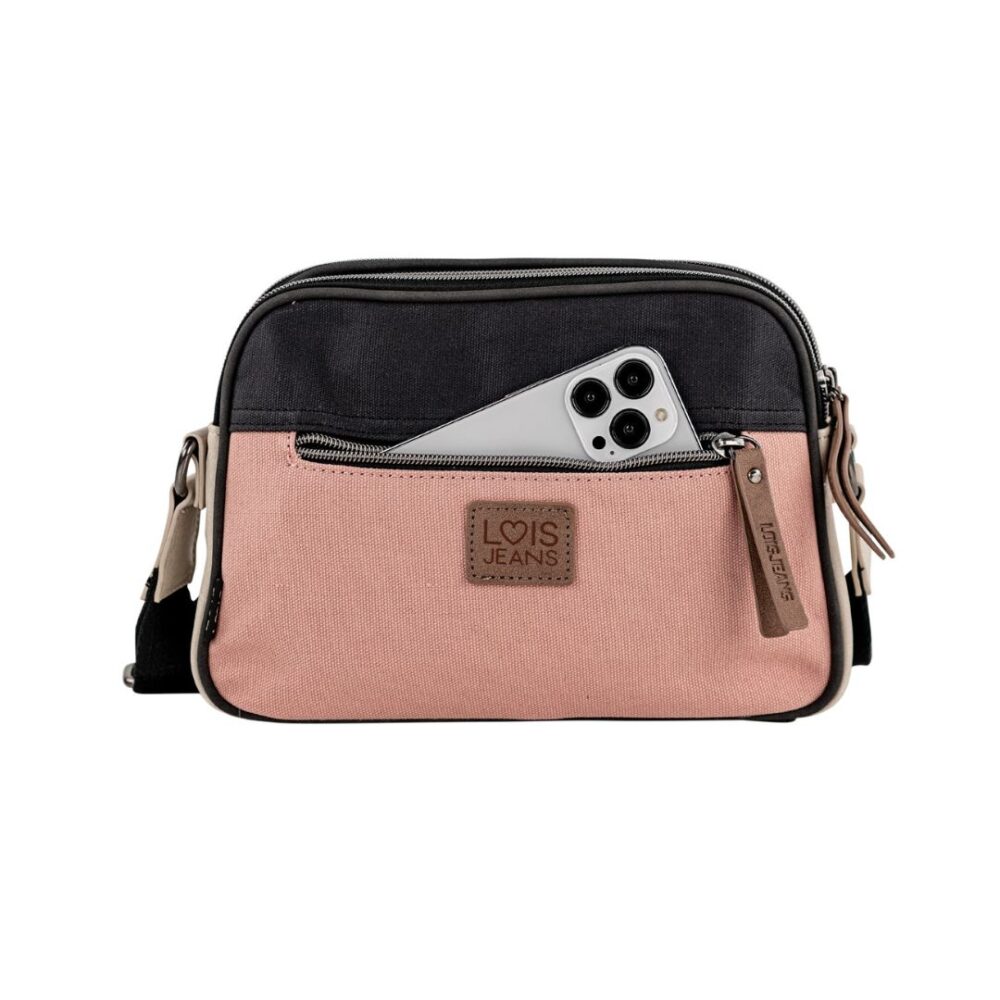 Bolso bandolera Lois compartimento doble detalle de bolsillo trasero