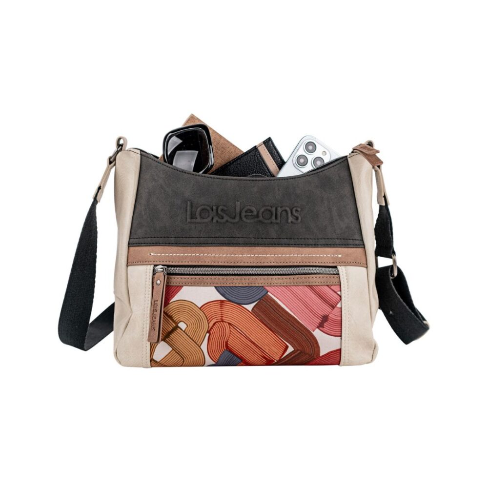 Bolso bandolera Lois multicolor capacidad interior