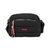 Bolso bandolera acolchado skpat negro frontal Bolso bandolera acolchado skpat negro frontal