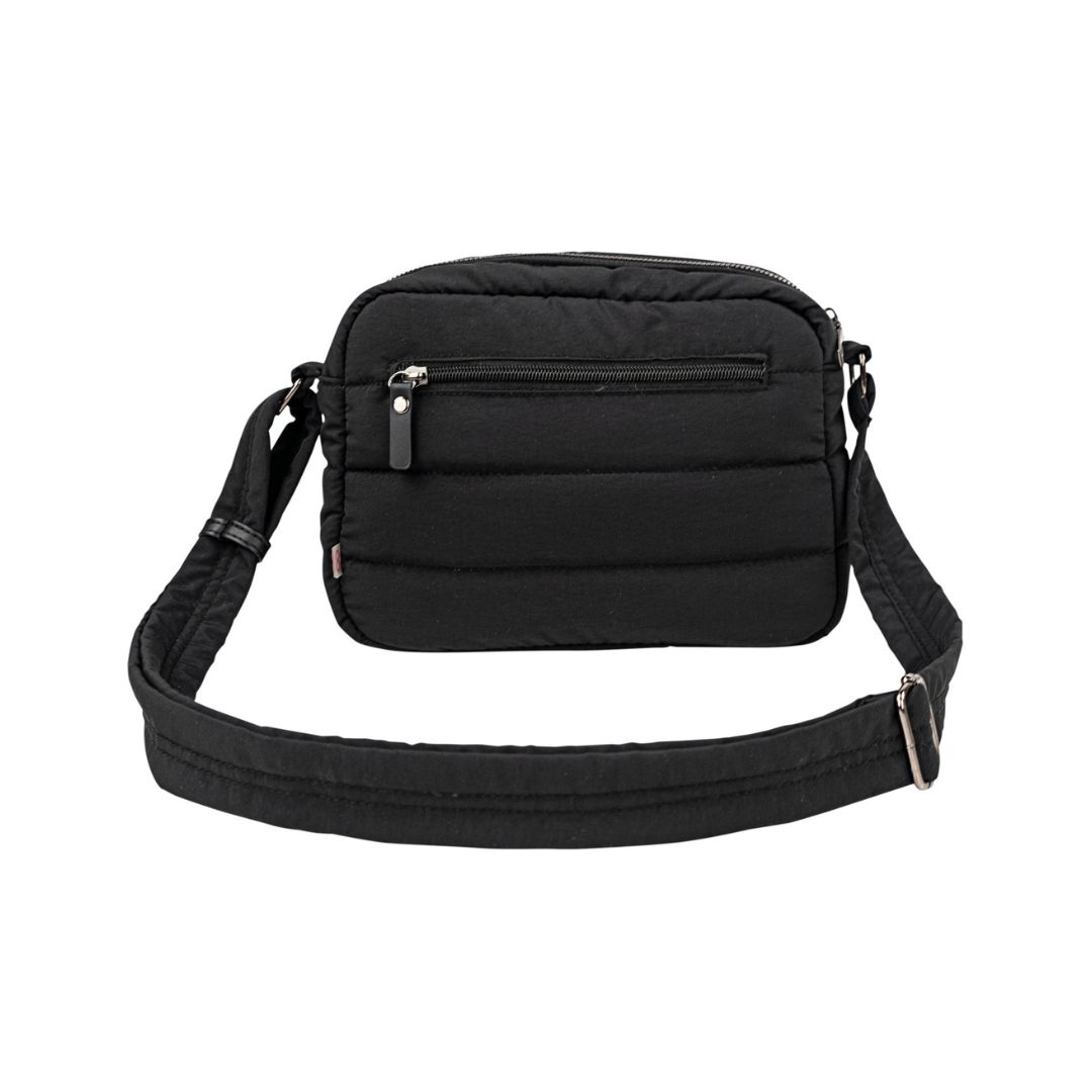 Bolso bandolera acolchado skpat negro trasera Bolso bandolera acolchado skpat negro trasera
