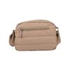 Bolso bandolera acolchado skpat taupe trasera Bolso bandolera acolchado skpat taupe trasera