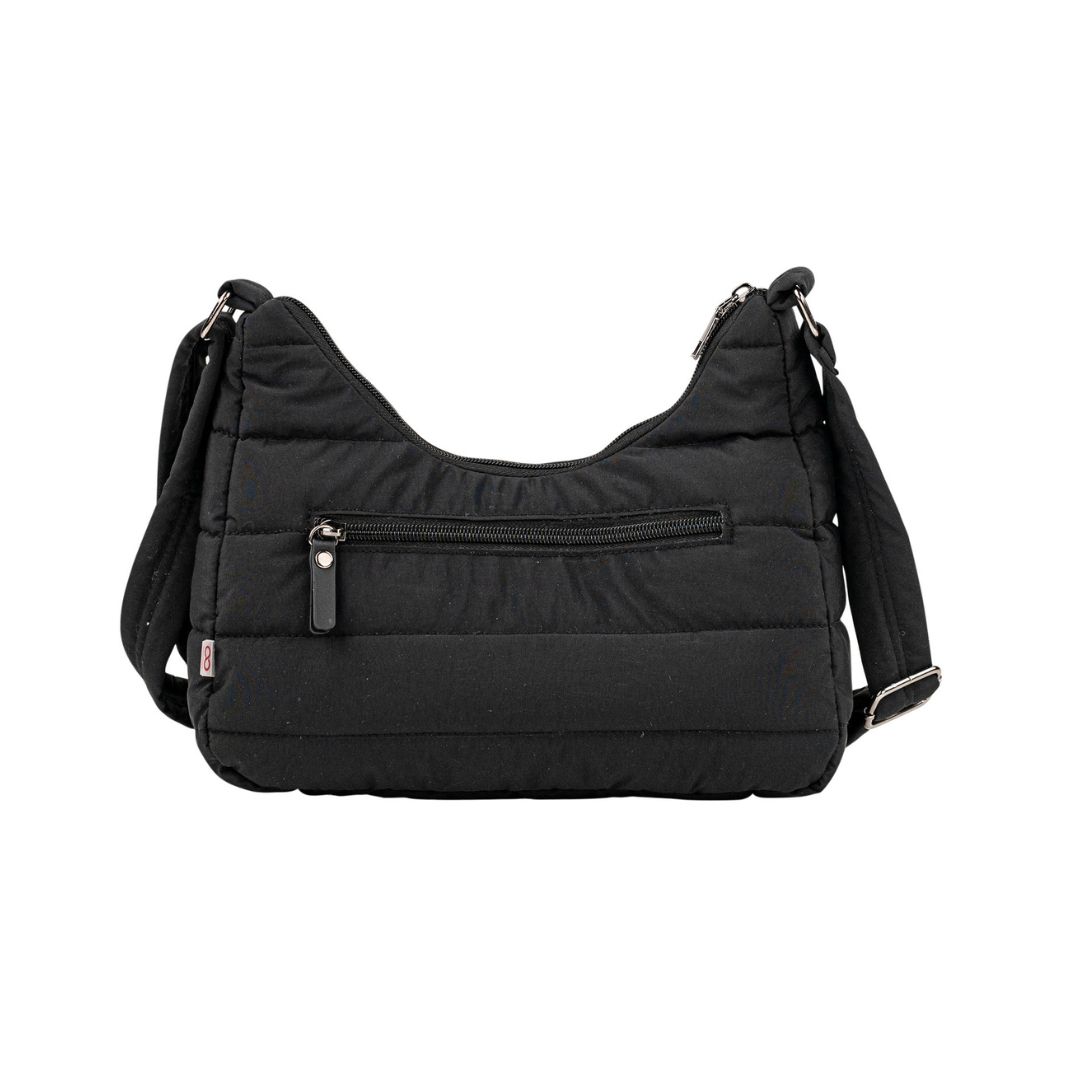 Bolso bandolera Skpat acolchado negro bolsillo trasero