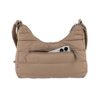 Bolso bandolera skpat acolchado beige detalle de bolsillo trasero