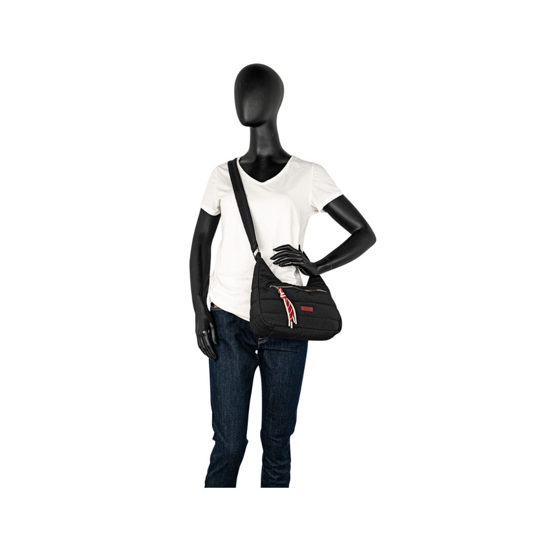 Bolso bandolera skpat acolchado negro prueba