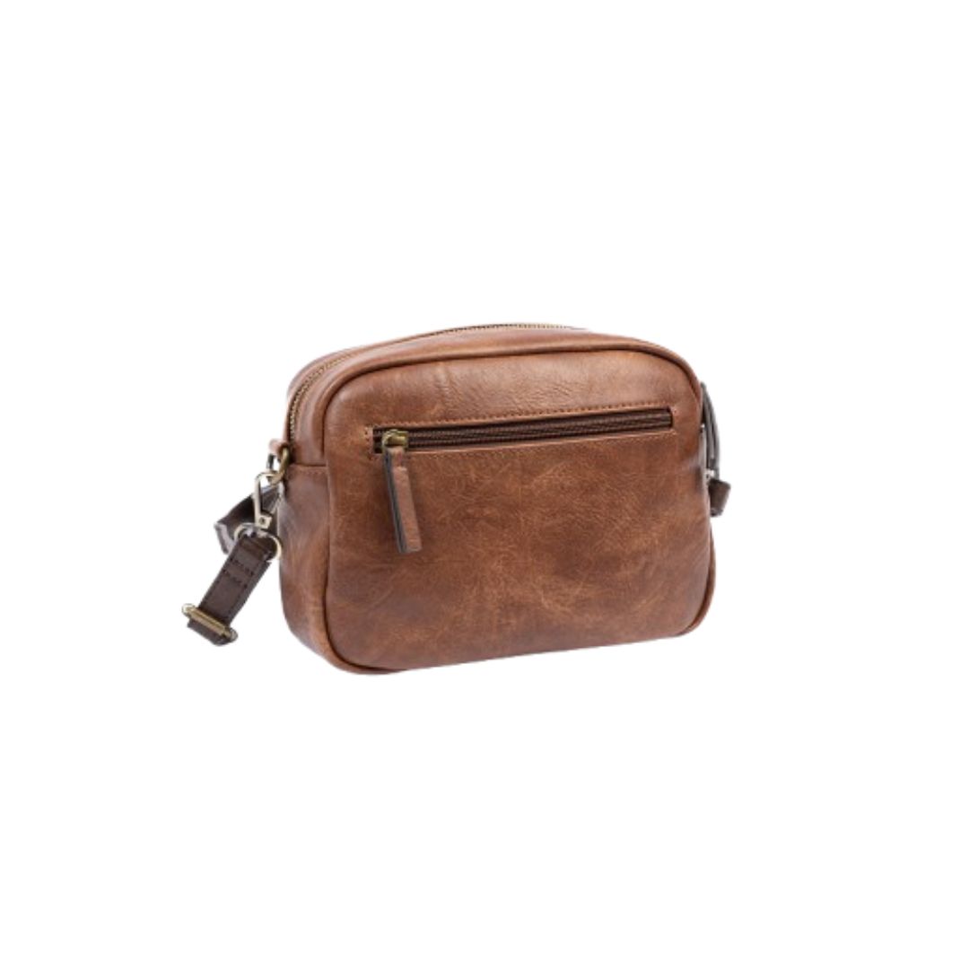 Bolso bandolera Matties marrón trasera