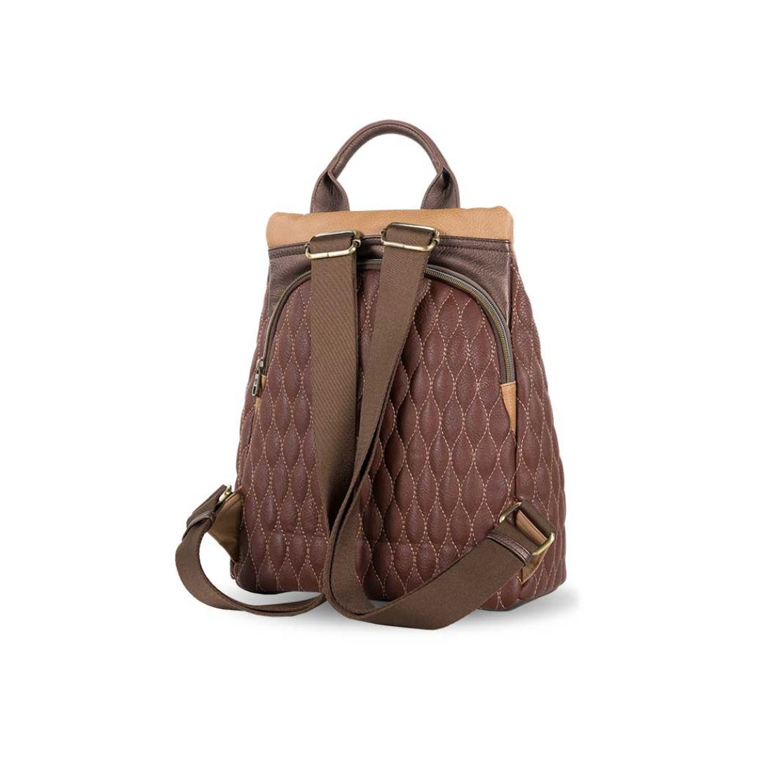 Mochila antirrobo Ventis marrón trasera