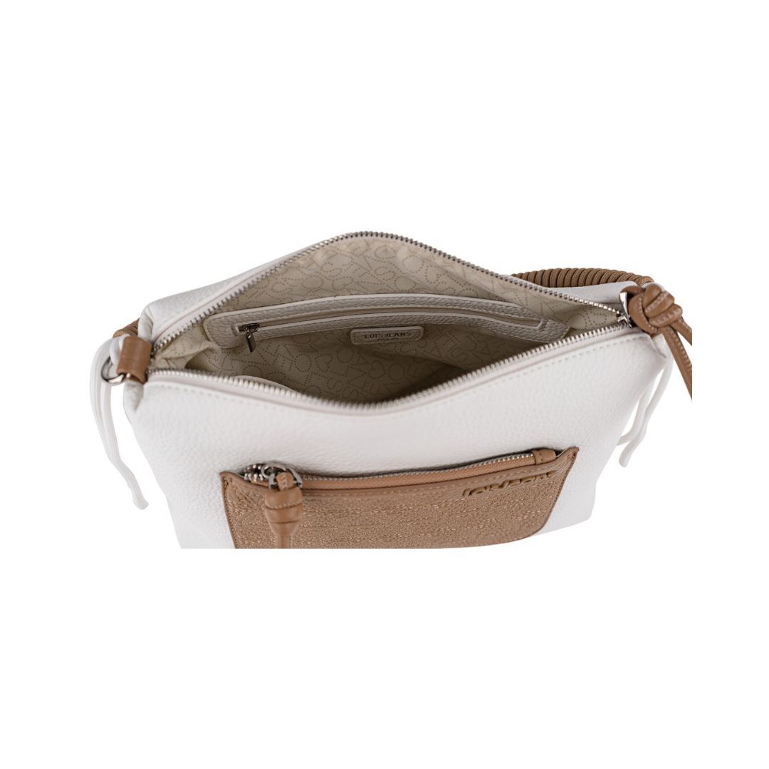 Bandolera Lois con asa de hombro detalle de bolso interior