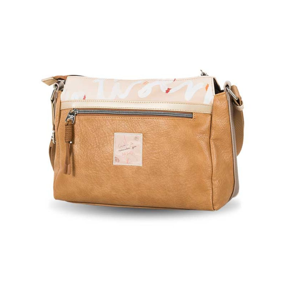 Bolso bandolera Ventis camel trasera